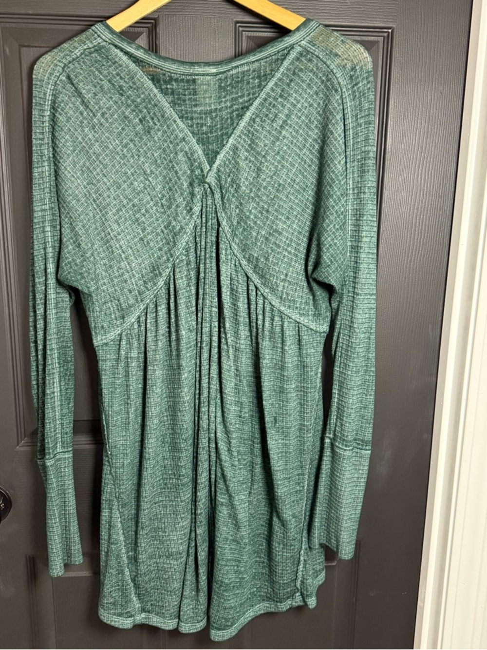 We The Free Heathered Sage Green Long Sleeve Henley Tunic - Picture 7 of 10